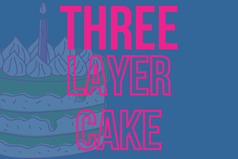 Three layer cake poster