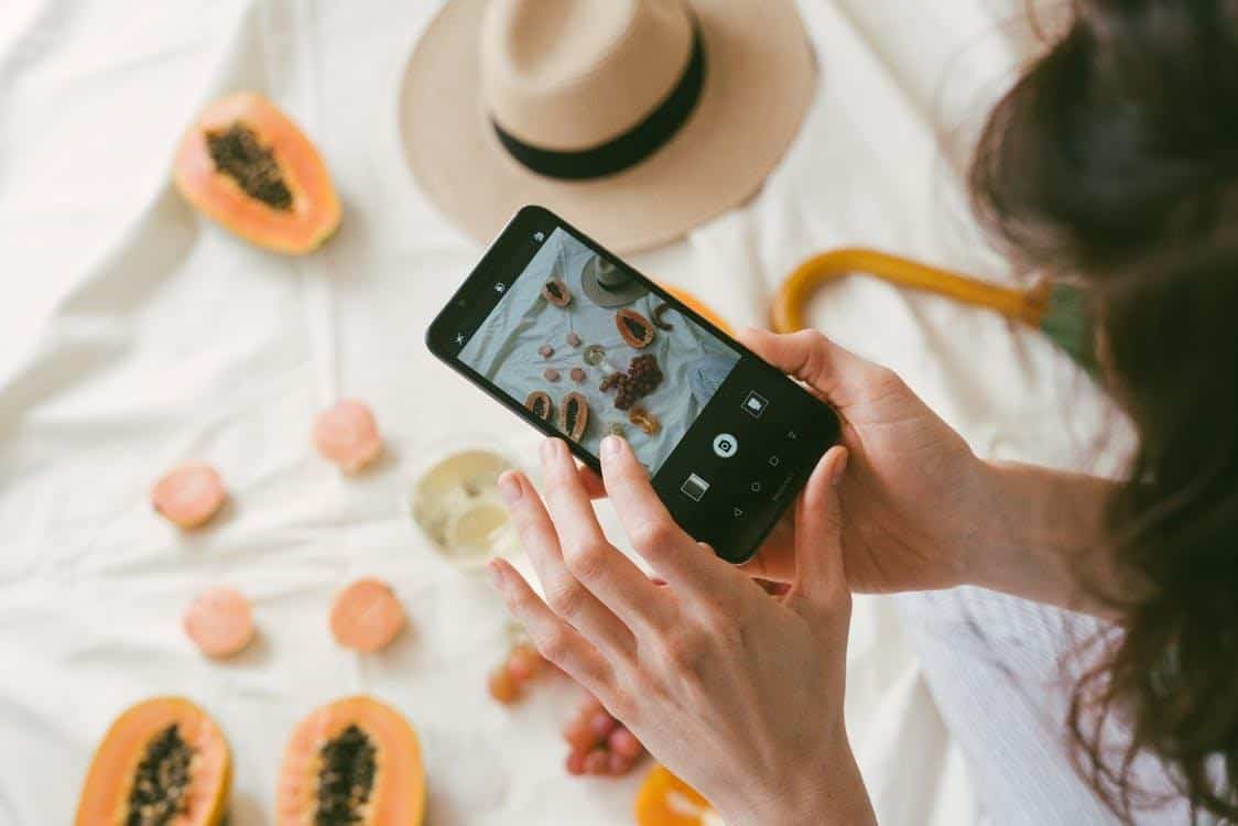 Woman using a phone