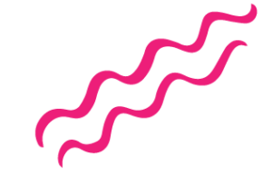 hot pink squiggly lines on an angle
